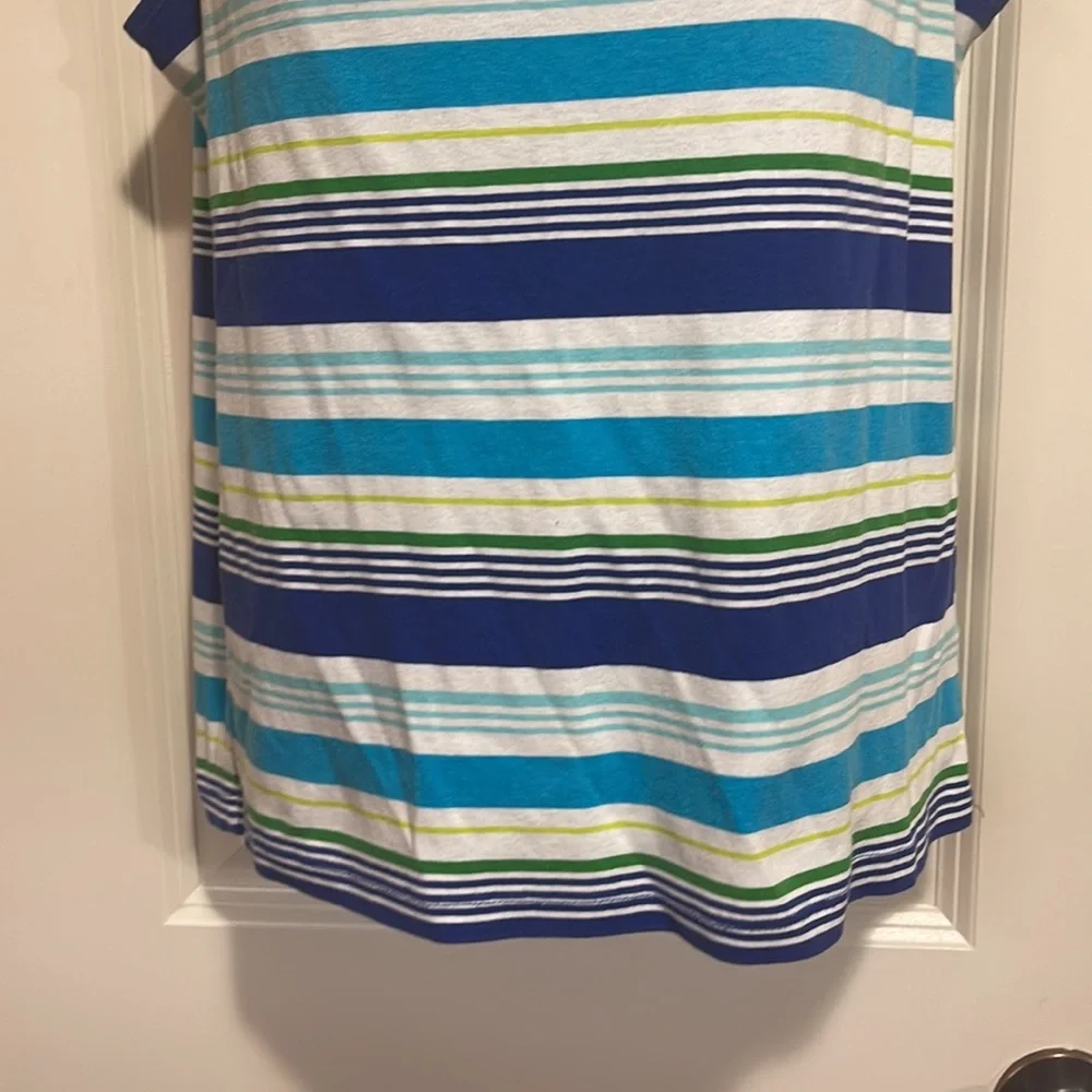 Rafaela top  white blues and green size L - Picture 3 of 6